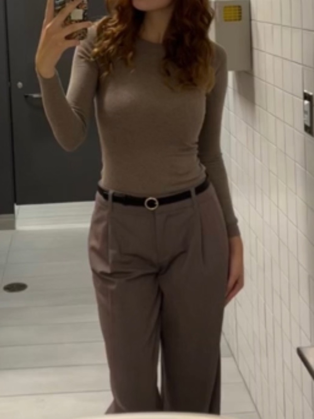 Dynamite Wide Leg Pants in Light Taupe
